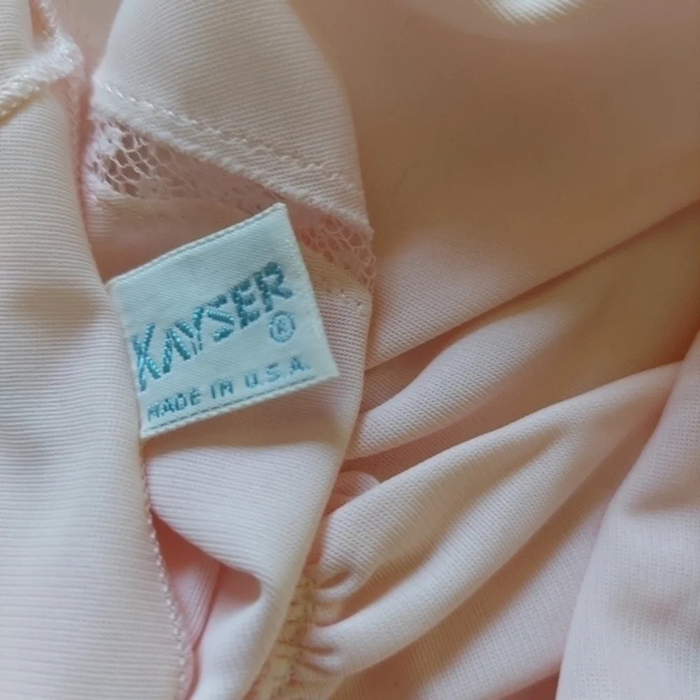 Vintage New Deadstock Pink Embroidered Kayser Slip Dress with original tags - Picture 14 of 15